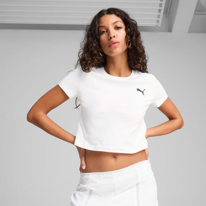 Puma Wardrobe Ess Baby Kadın Beyaz T-shirt