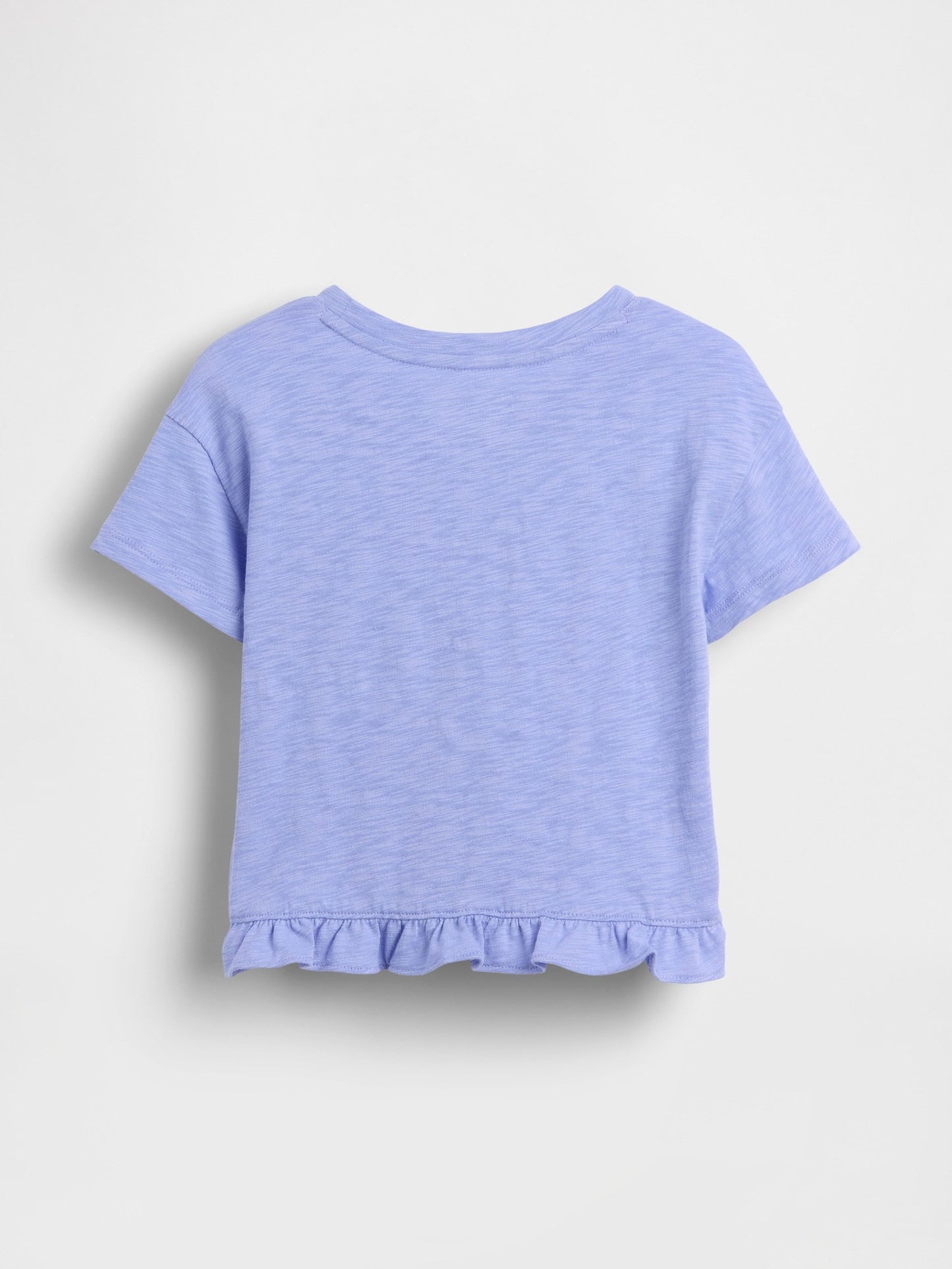 Açık Mavi Fırfır Etekli Logo T-shirt