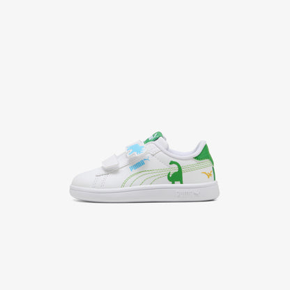 Puma Smash 3.0 Dino Çocuk Beyaz Spor Ayakkabı