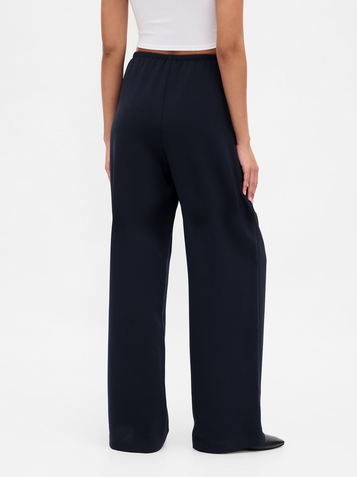 Lacivert Easy Wide-leg Pantolon