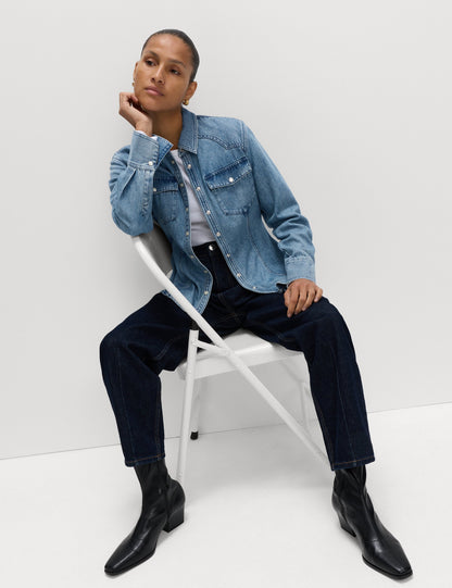 Denim Western Gömlek