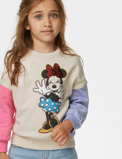 Minnie™ Yuvarlak Yaka Sweatshirt (2-7 Yaş)