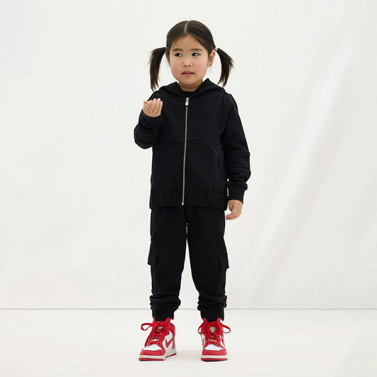 Les Benjamins Zip 401 Çocuk Siyah Hoodie
