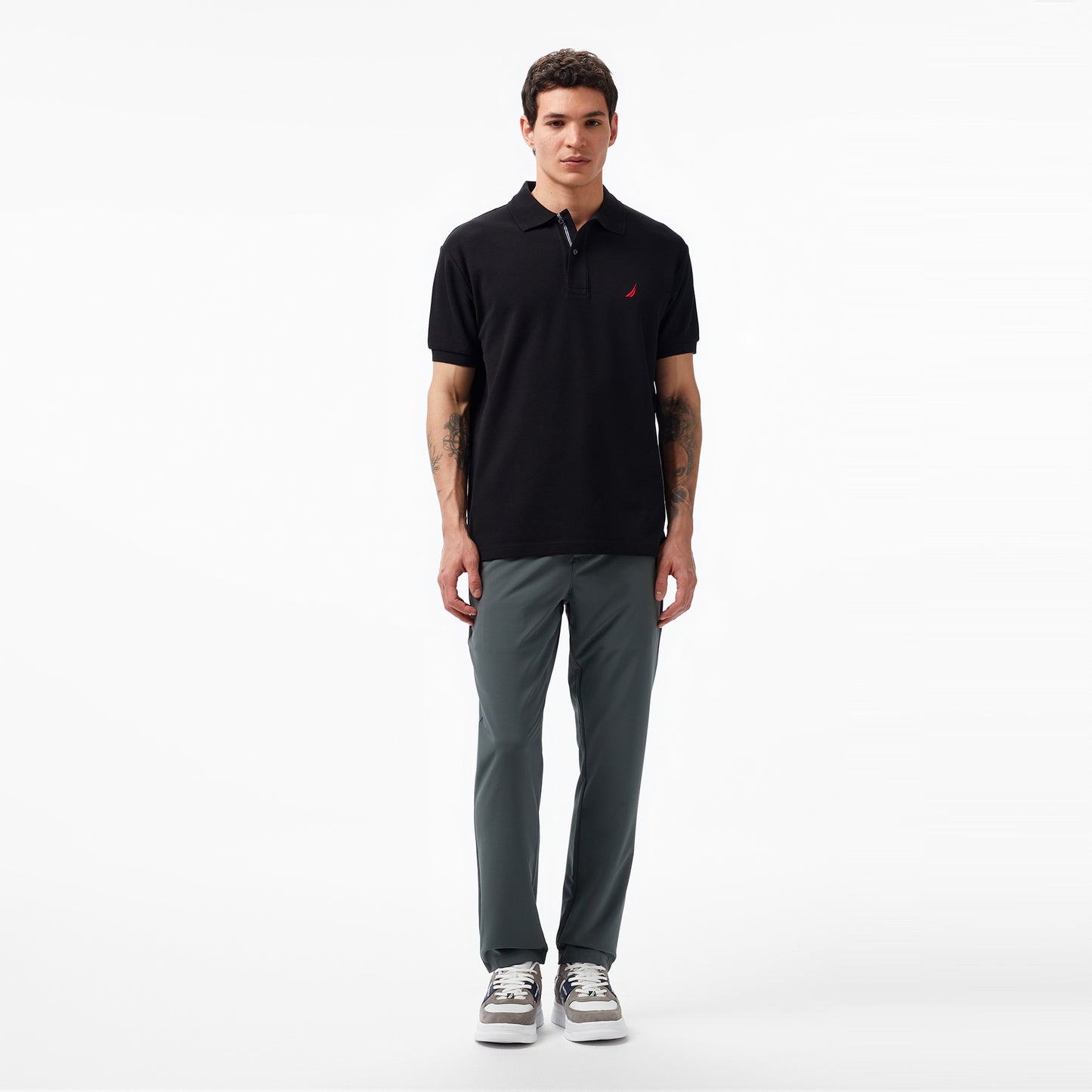 Nautica Erkek Siyah Classic Fit Kısa Kollu Polo
