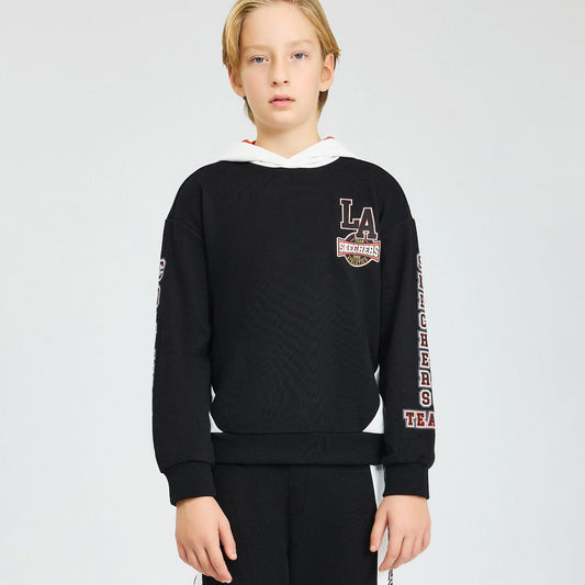 Skechers B Lw Fleece Çocuk Siyah Hoodie