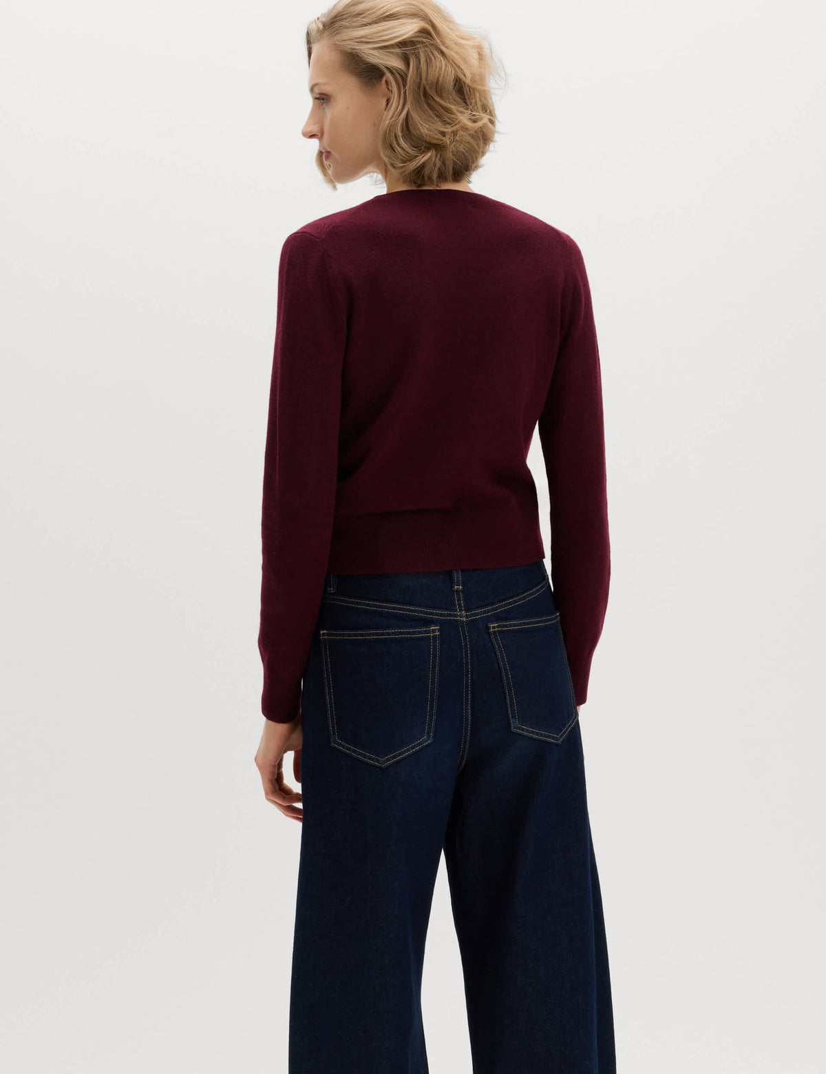 Air-yarn Bisiklet Yaka Kısa Hırka