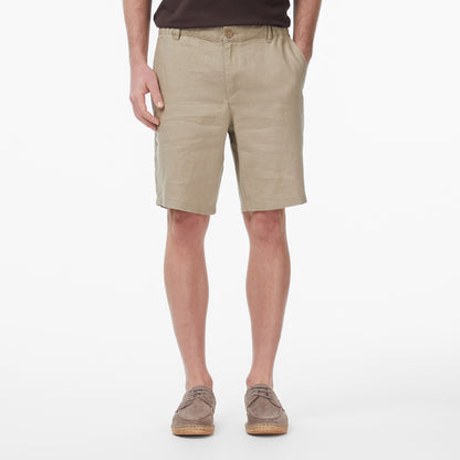 Nautica Erkek Kahverengi Regular Fit Keten Şort