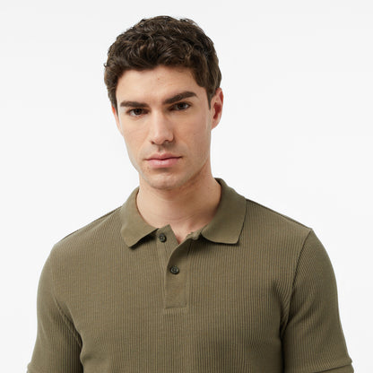 Nautica Erkek Yeşil Slim Fit Polo Yaka T-shirt