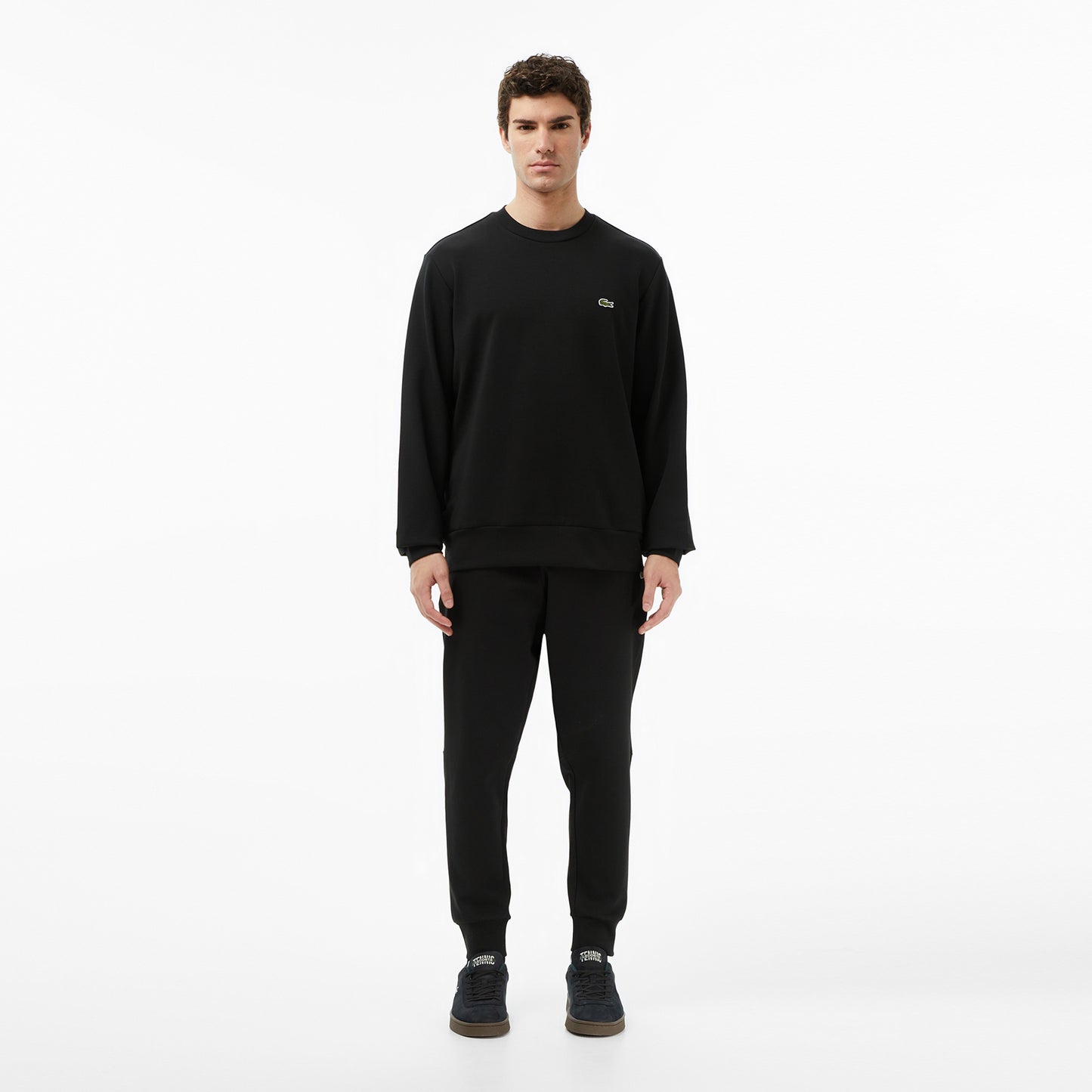Lacoste Erkek Classic Fit Bisiklet Yaka Siyah Sweatshirt