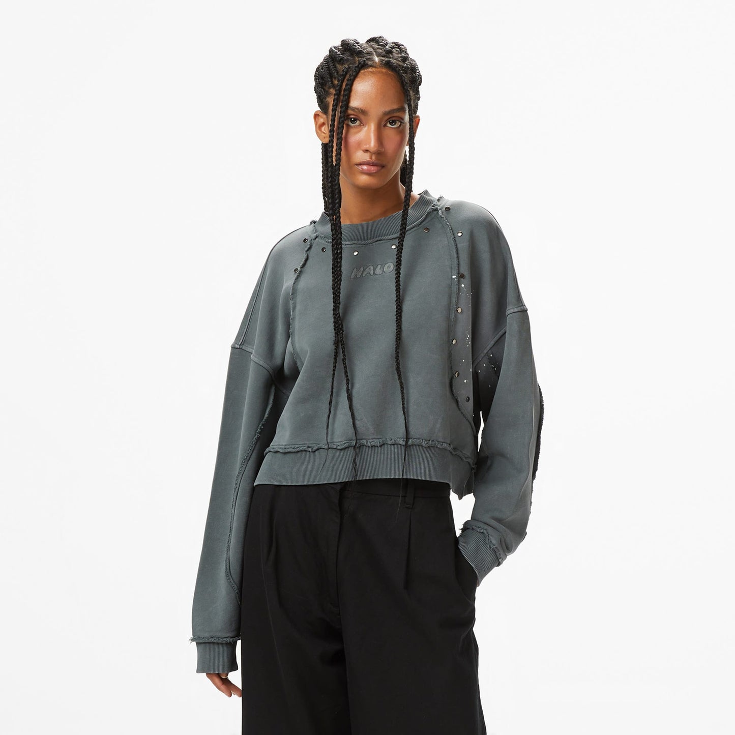 Les Benjamins Essentials 303 Kadın Gri Sweatshirt