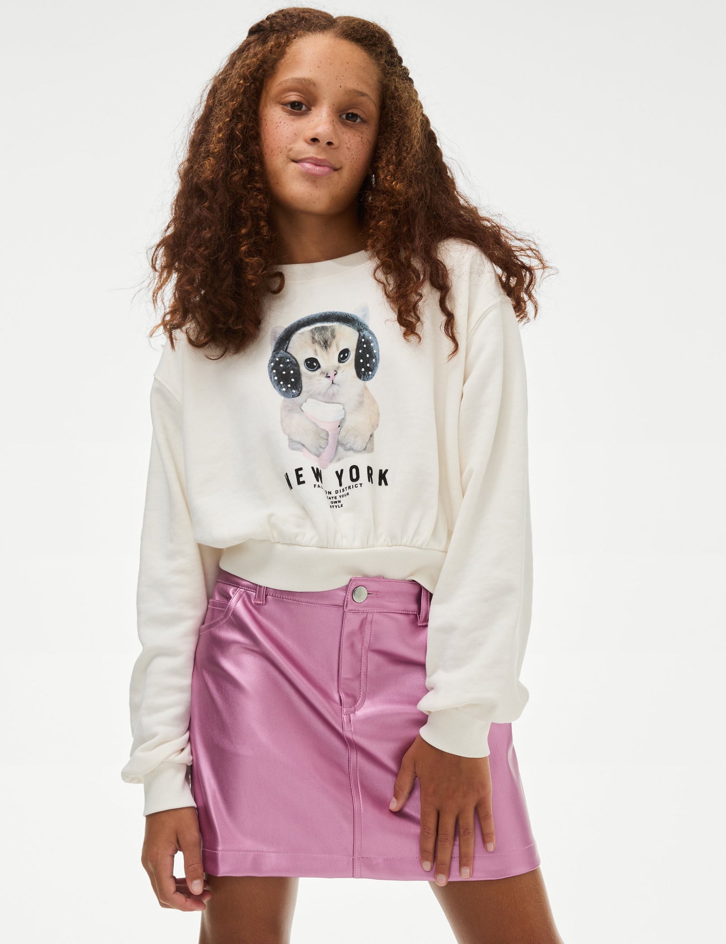 New York Cat Sweatshirt (6-16 Yaş)