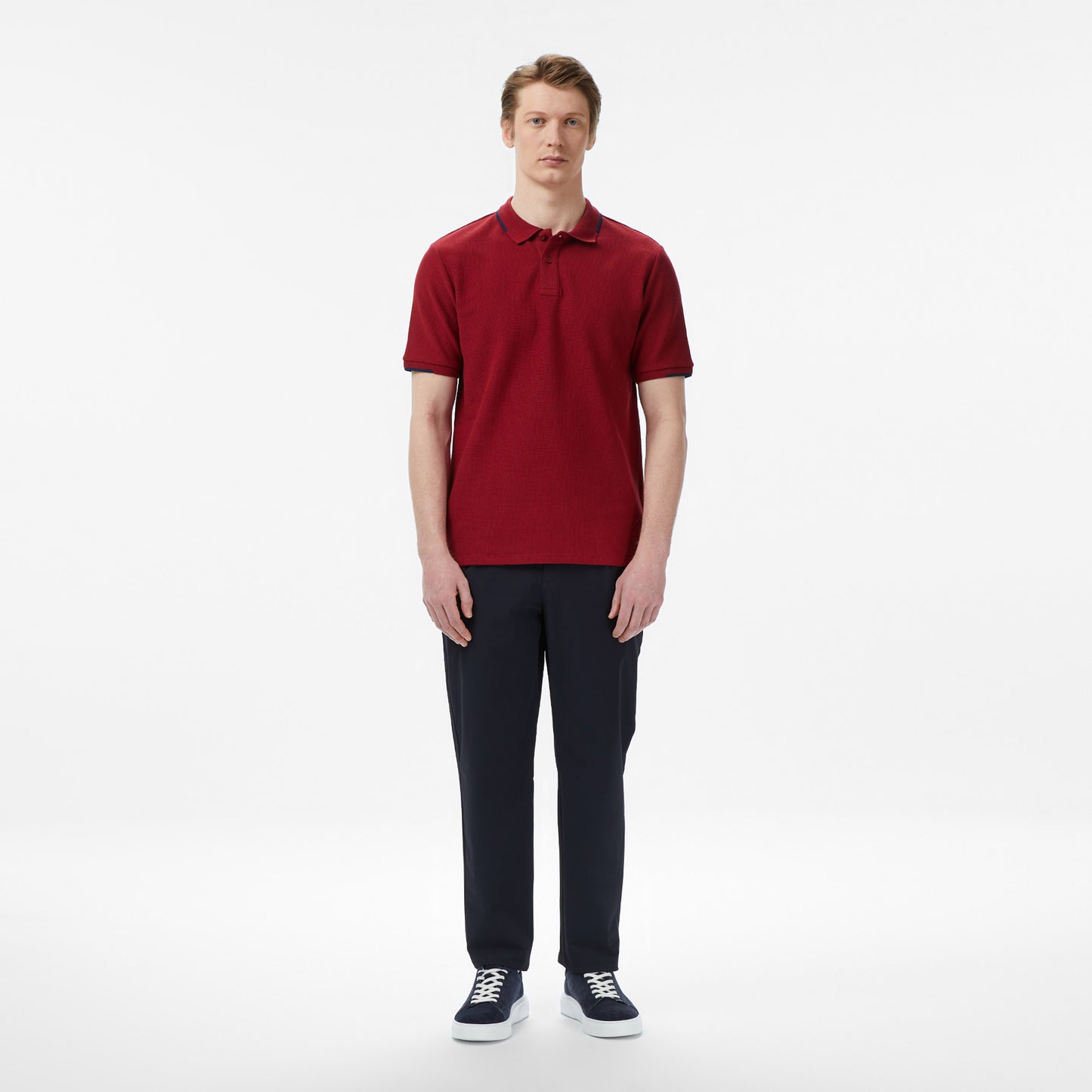 Nautica Erkek Bordo Regular Fit Polo Yaka T-shirt