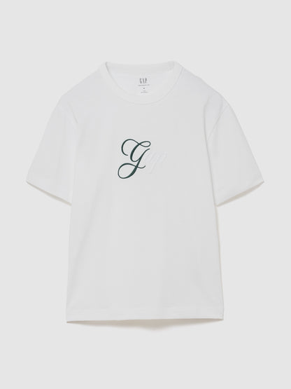 Beyaz Heavyweight Tonal Gap Logo T-shirt