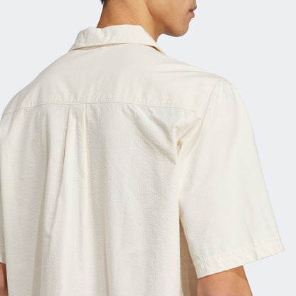 Adidas Essentials Plus Erkek Beyaz Kısa Kollu Gömlek