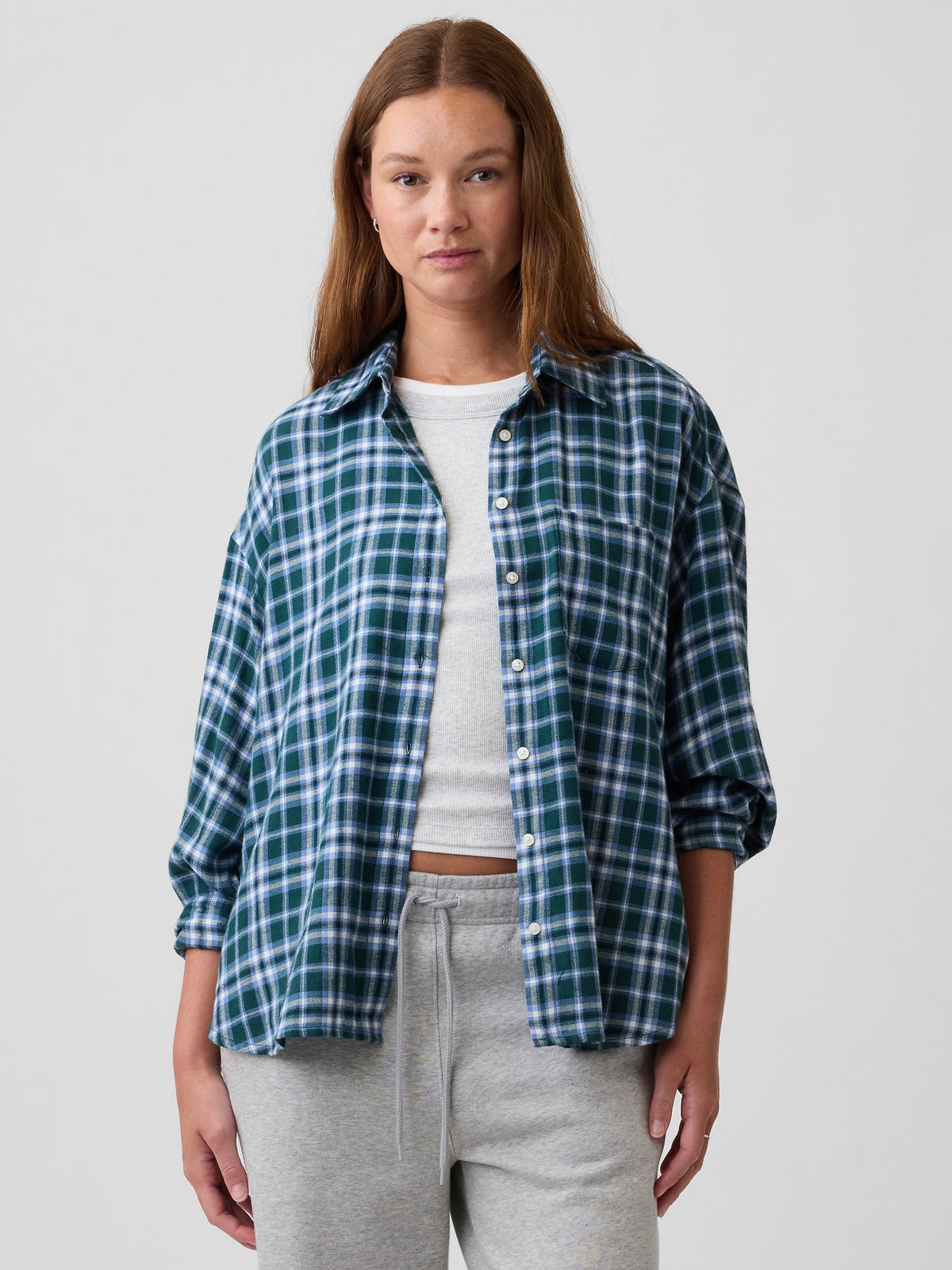 Mavi Flannel Oversized Gömlek