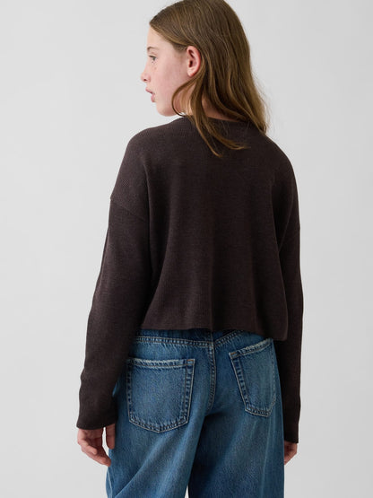 Koyu Kahverengi Oversized Waffle T-shirt