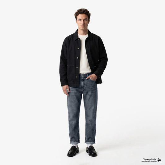 Dickies 958 Baggy Tapered Work Erkek Mavi Pantolon