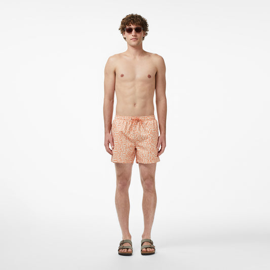 Lacoste Regular Fit Erkek Turuncu Deniz Şortu
