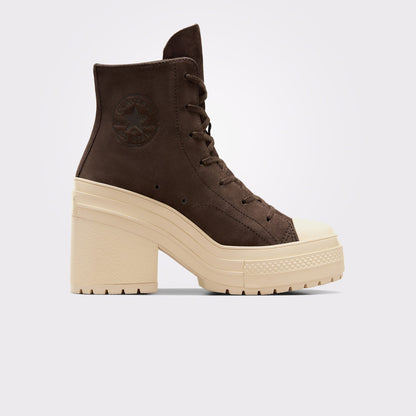 Converse Chuck 70 De Luxe Heel Unisex Kahverengi Deri Platform Sneaker