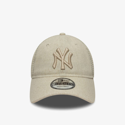 New Era Mlb Linen New York Yankees Unisex Bej Şapka