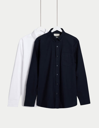 Ultimate 2’li Regular Fit Saf Pamuk Oxford Gömlek