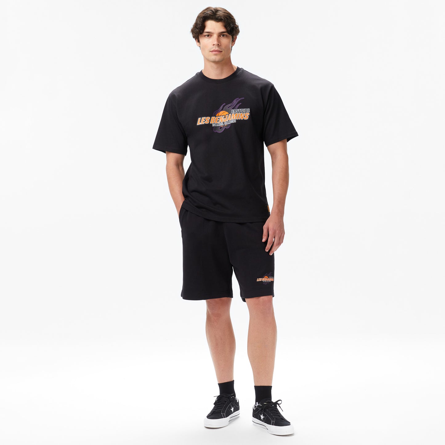 Les Benjamins Erkek Siyah T-shirt