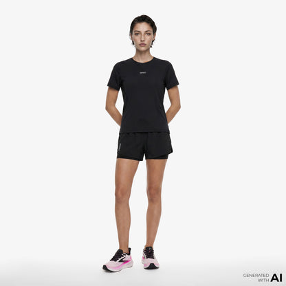 Brooks High Point Sleeve 2.0 Kadın Siyah T-shirt