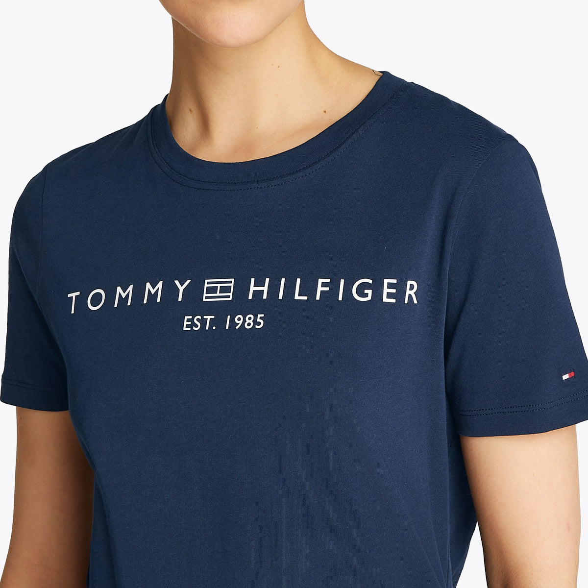 Tommy Hilfiger Corp Logo Kadın Lacivert T-shirt