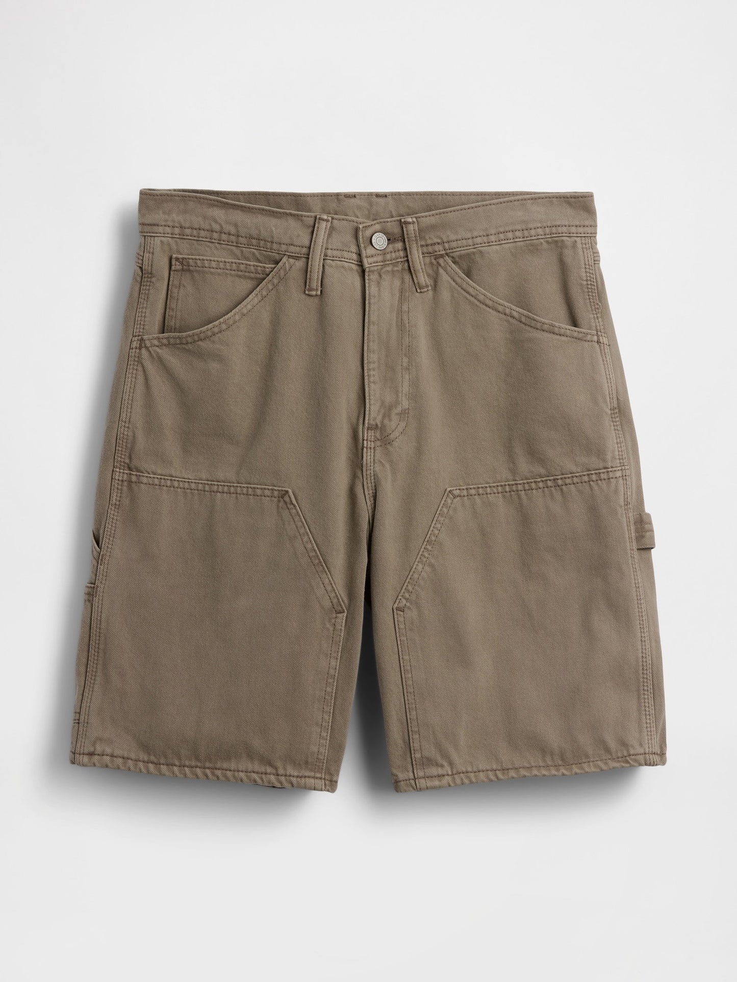 Kahverengi 9 Loose Denim Carpenter Şort