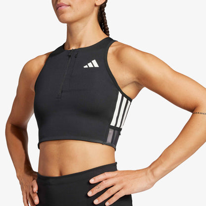 Adidas Adizero Crop Kadın Siyah Kısa Kollu Atlet