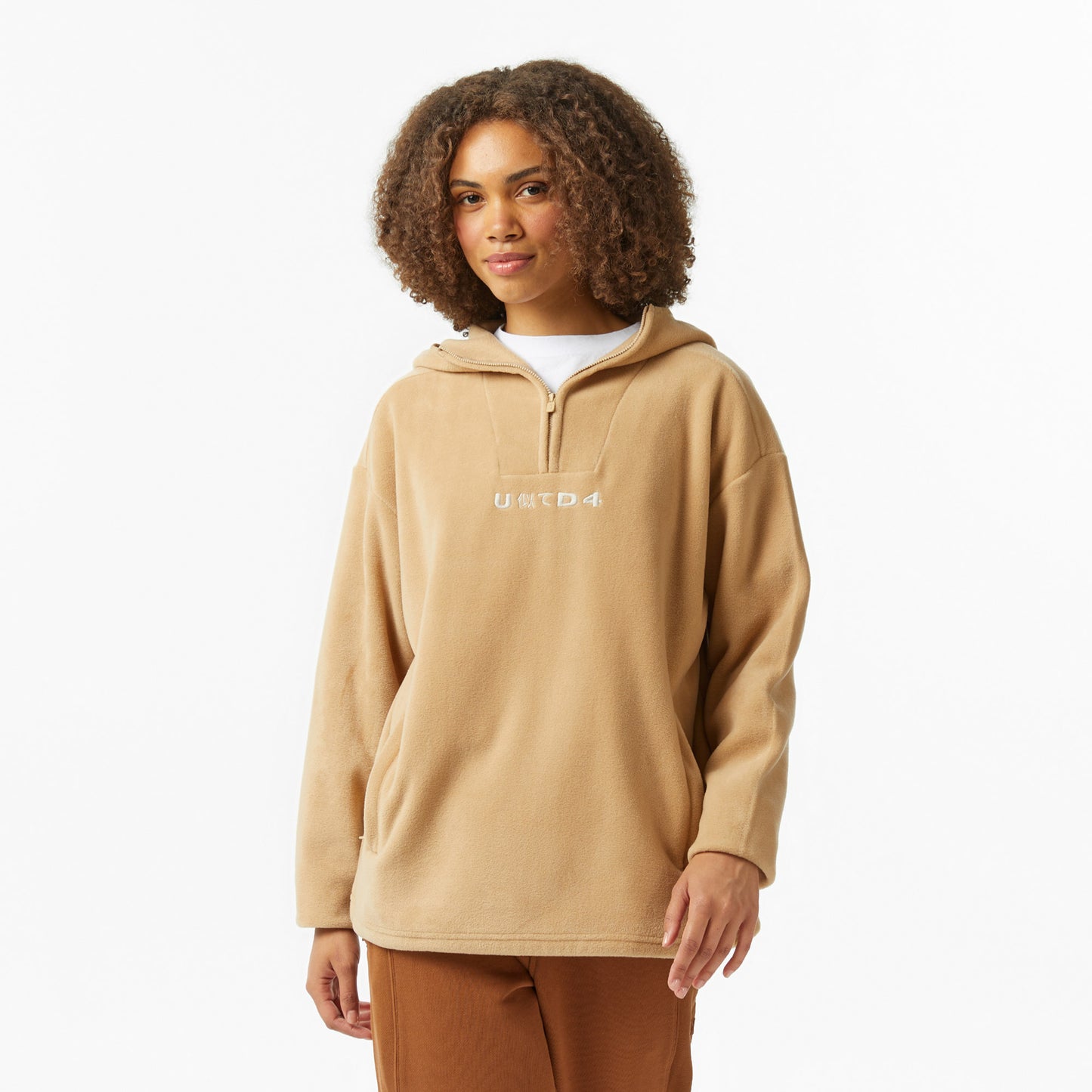 United4 Kadın Kahverengi Hoodie