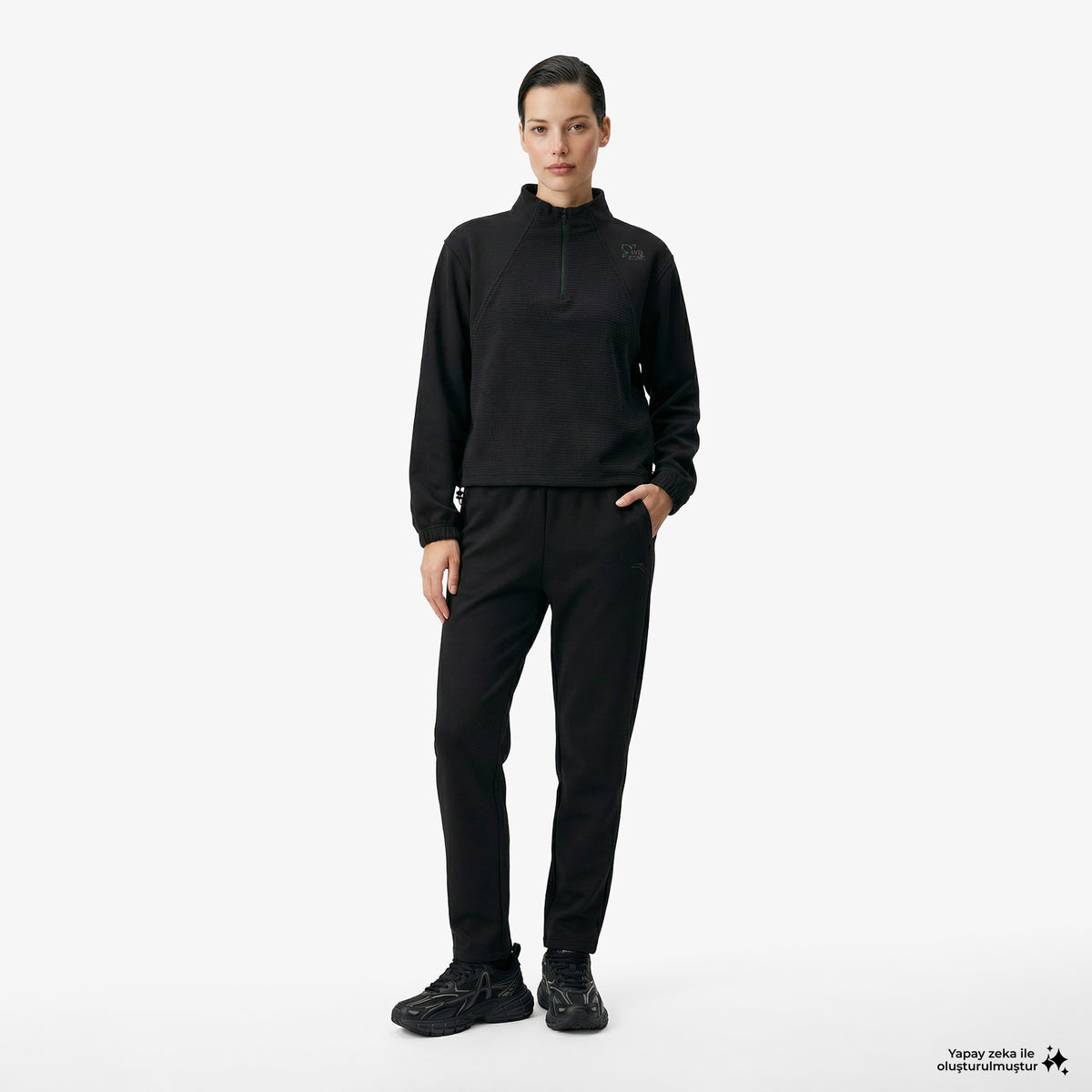 Anta Fearless Trip Kadın Siyah Sweatshirt