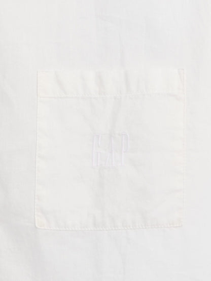 Beyaz Sheer Relaxed Crop Bluz