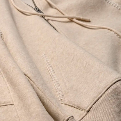Ugg Classic Full-zip Kadın Krem Sweatshirt