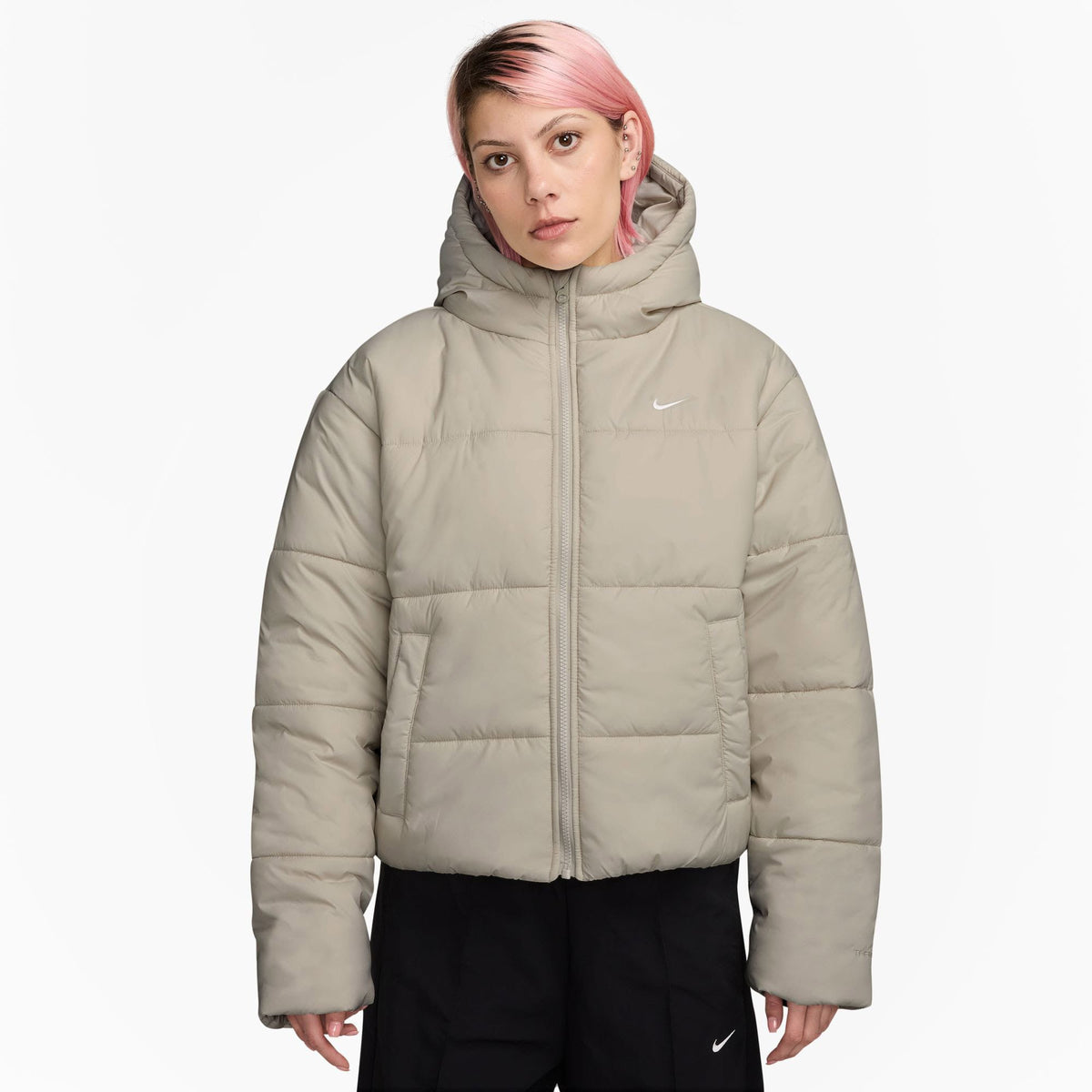 Nike Sportswear Classic Puffer Kadın Bej Ceket