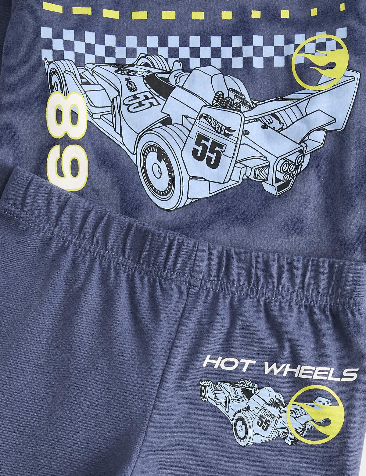Hot Wheels™ Baskılı Saf Pamuklu Pijama Takımı