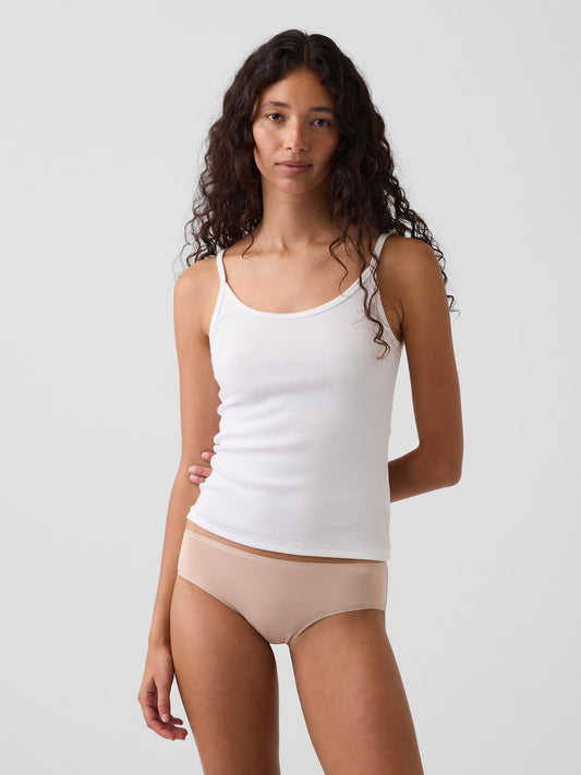 Bej Softmade Organik Stretch Pamuk Hipster Külot