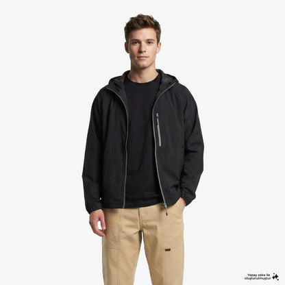 Gramicci Flyweight Hooded Erkek Siyah Ceket