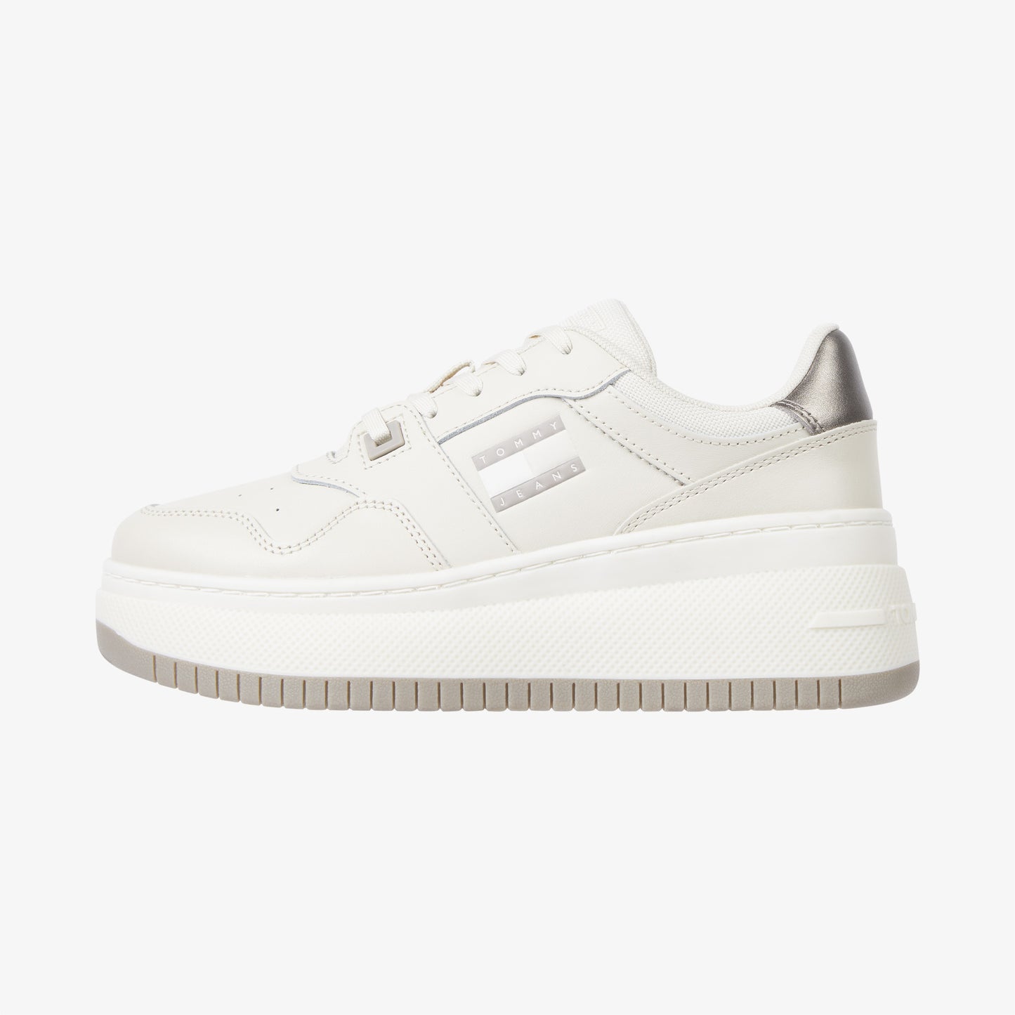 Tommy Jeans Retro Basket Flatform Kadın Bej Spor Ayakkabı