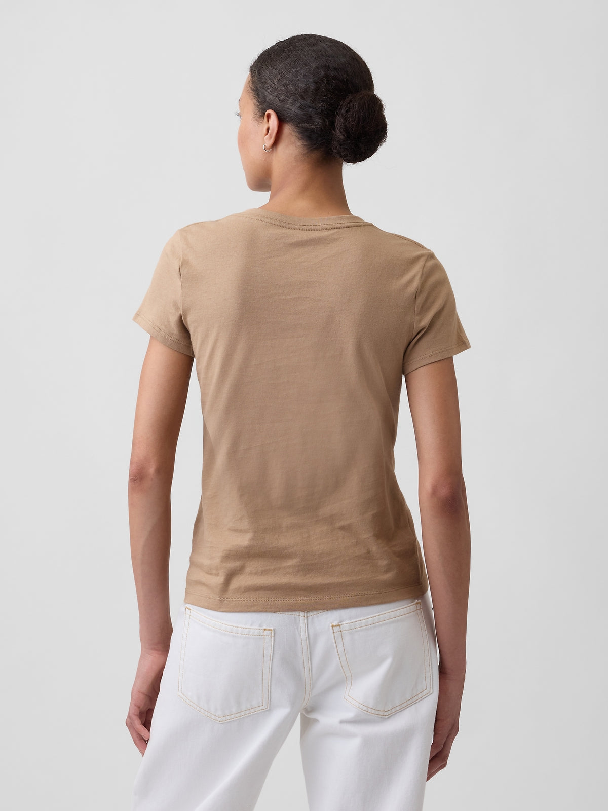 Açık Kahverengi Gap Logo T-shirt
