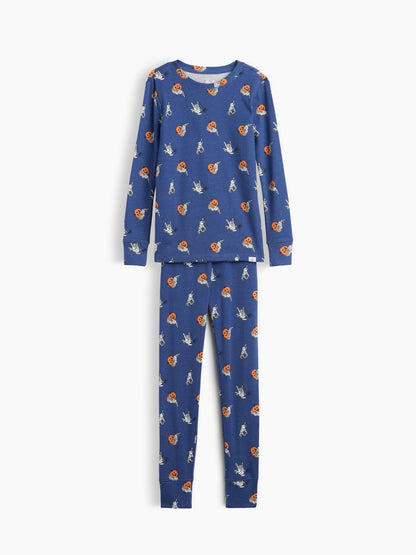 Gri Organik Brushed Pamuk Pijama Takımı