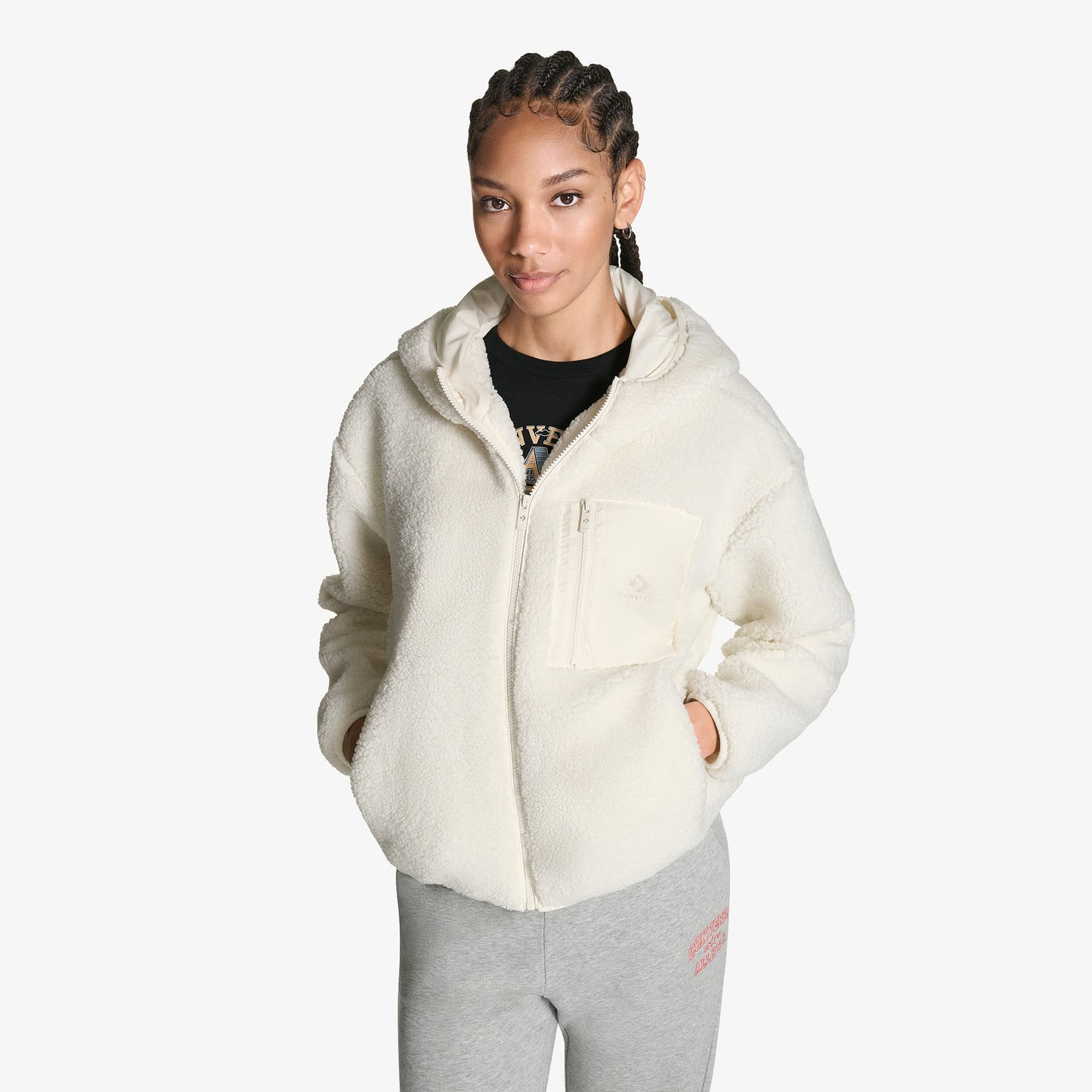 Converse Sherpa Kadın Krem Ceket