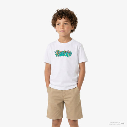 Market In The Garden Çocuk Beyaz T-shirt