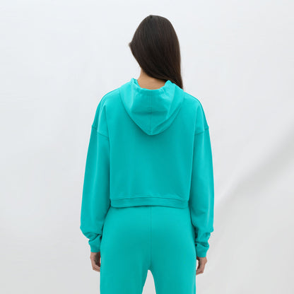 Les Benjamins Essential Kadın Yeşil Hoodie