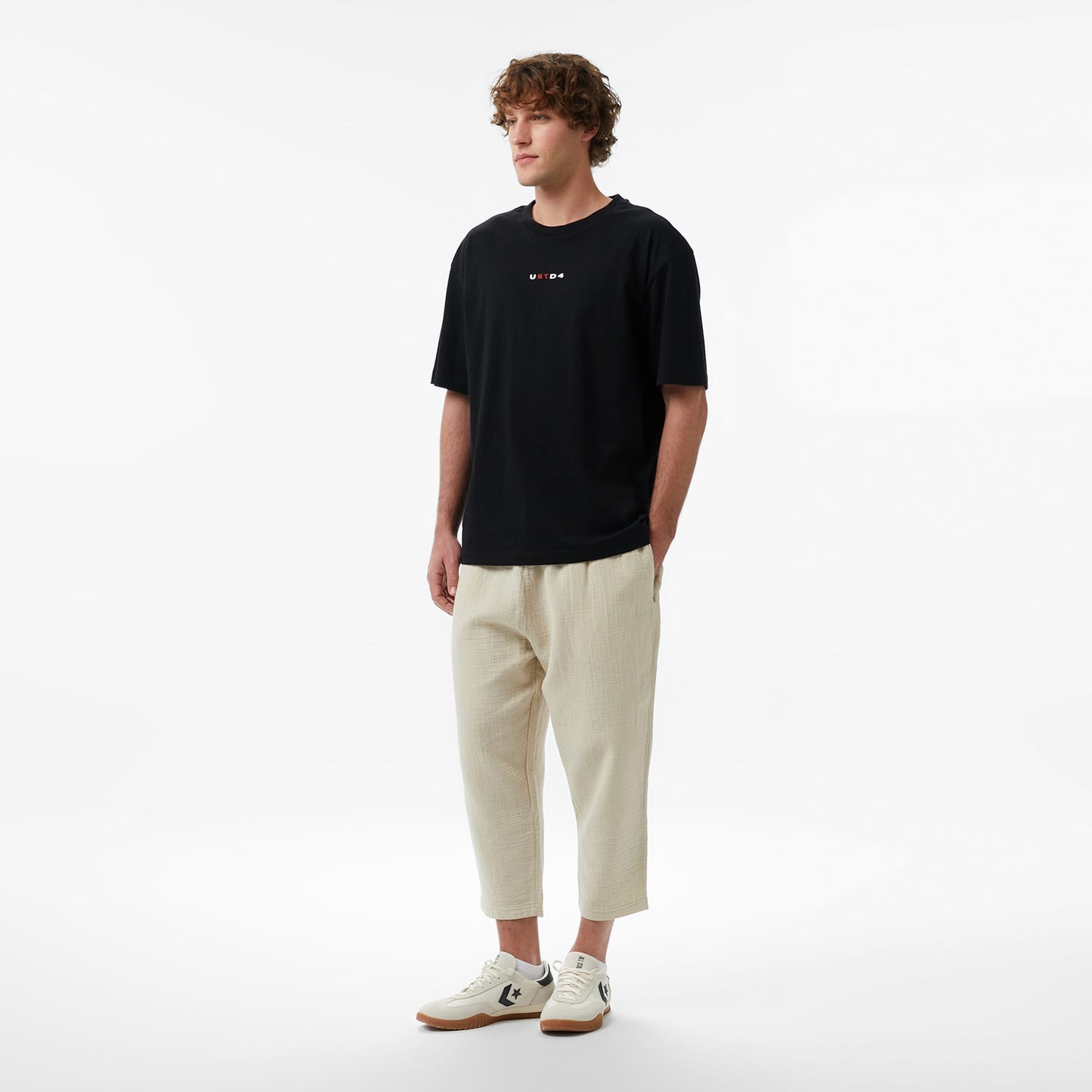 United4 Regular Fit Erkek Siyah T-shirt