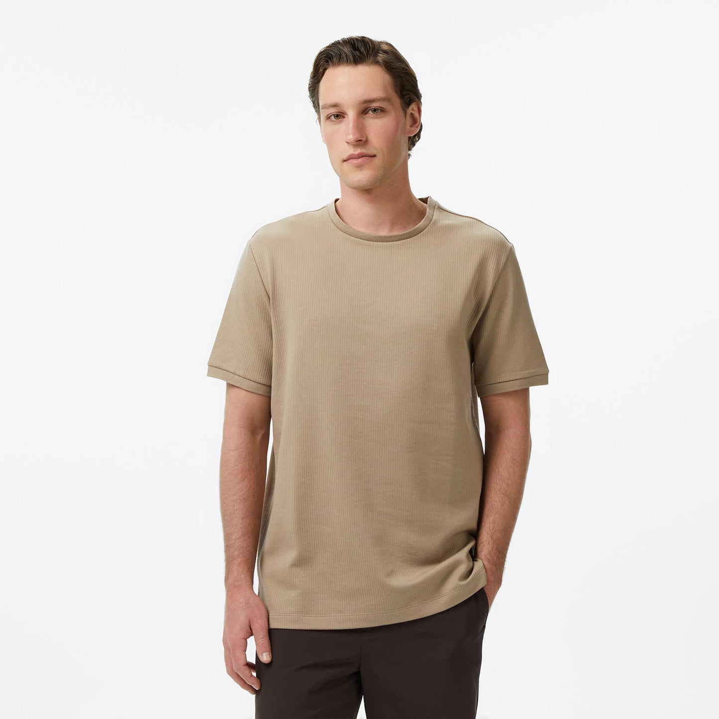 Nautica Erkek Bej Regular Fit T-shirt
