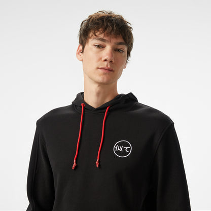 United4 Motto Erkek Siyah Hoodie