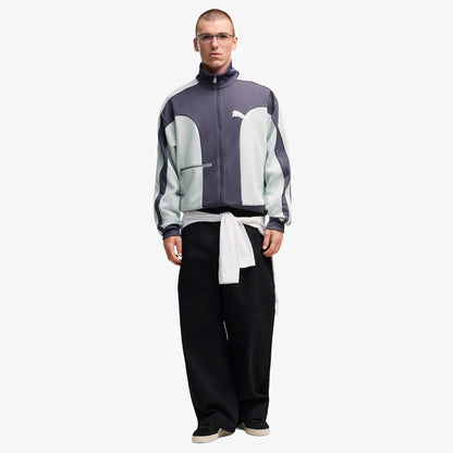 Puma T7 Tartan Track Erkek Mavi Ceket