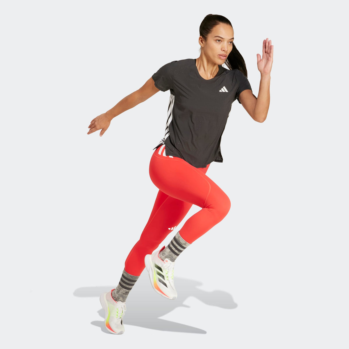 Adidas Adizero Full Length Kadın Kırmızı Koşu Taytı