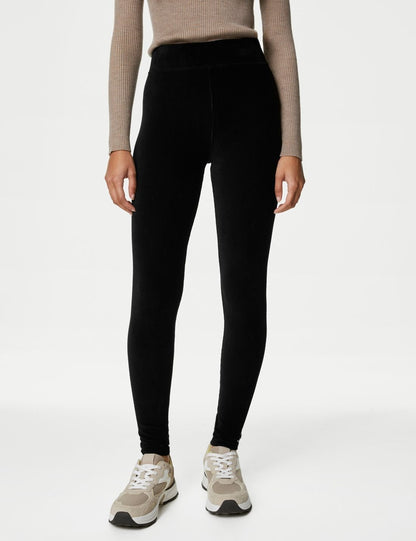 Yüksek Bel Kadife Legging Tayt